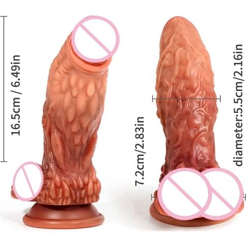 Simulation dragon scale Dildo Sex Toys For Women Men Consoladores Strap On Soft Silicone Big Dildo Thrust Vaginal Anal Butt Plug
