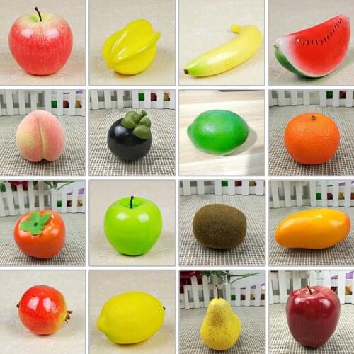 Artificial Fruit Fake Apple Banana Home Decoration Simulation Orange Watermelon Ornament Craft Food Photography Props DIY Decor
