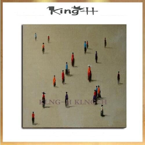 Hand-painted figure paintings of many little original abstract for French artist decorative wall design modern homes and sofa a