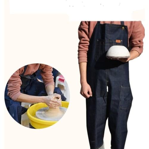 Pottery Tool Ceramic Art Draw Painting Spray Glaze Billet Split Leg Apron Portable Pocket Design Special Aprons for Clay Diy