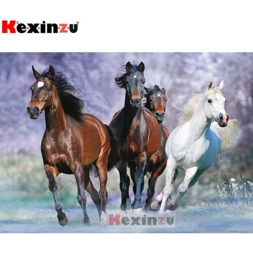 KEXINZU 5D DIY Full Square Drill Diamond Painting -Speeding horse- -3d Mosaic Diamand Embroidery Wedding Room Decoration K91124