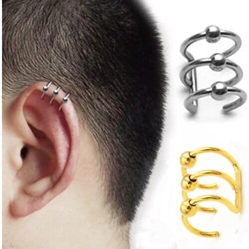 1 Piece Stainless Steel Fake Nose Ring Women Men Lips Rings Septum Piercing Body Clip Cuff Earrings Piercing Jewelry