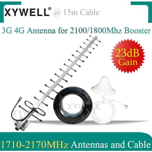 3G 4G Antenna Set 1710-2170MHz for 4G GSM 1800 Repeater 3G WCDMA 2100 Signal Solution cell Phones Signal Booster Amplifier