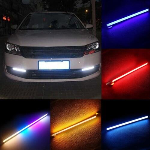 2Pcs Super Bright Waterproof 12V COB Car LED 28 Light DRL Fog Driving Lamp Car Styling Decorative Light Accessories 17cm