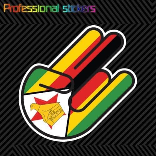 Zimbabwean Shocker Sticker Die Cut Decal Self Adhesive Vinyl Zimbabwe ZWE ZW Stickers for Motos, Cars, Laptops, Phone