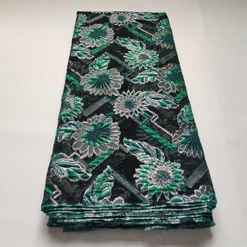 Newest Jacquard Lace Fabric High Quality Brocade Lace For Bridal Materials Nigerian Brocade Fabric For Wedding HD005