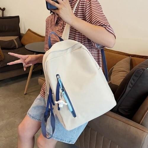 2021 New Trendy Waterproof Backpack Women Cute Nylon Kawaii School Bag Student Bookbag Badge Backpack Teenage Girls Fashion Bags