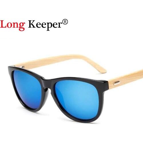 Long Keeper Hot Mens Sunglasses Aritificial Wood Grain Temple Brand Design Summer Unisex Bamboo Sun Glasses Vintage Gafas