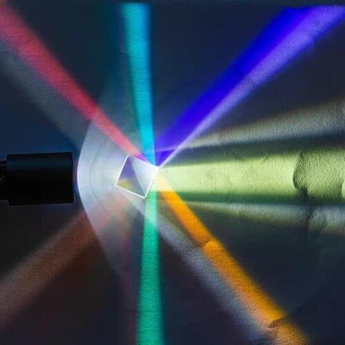 30MM Rainbow Glass Optical Science Popularization for Cube Experiment Projector with Color Combination Prism Rainbow Cube Prism