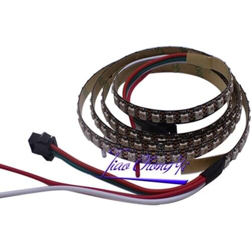 1M SK6812 3535 144led/m DC 5V addressable RGB LED pixel strip 8mm width Black PCB IP20 non-waterproof