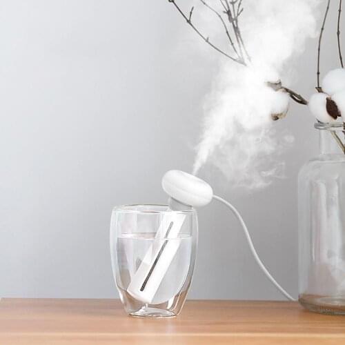 Adjustable Height USB Air Humidifier Bottle Oil Diffuser Mini Ultrasonic White Donut Car Fogger Mist Maker for Home Office