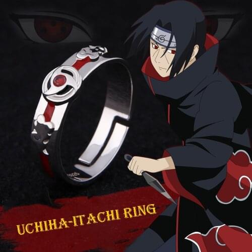 Anime Narutos Uchih-Itachi Sharingan Adjustable 925 Sterling Silver Finger Ring For Men Cosplay Accessory Women Jewelry Gifts