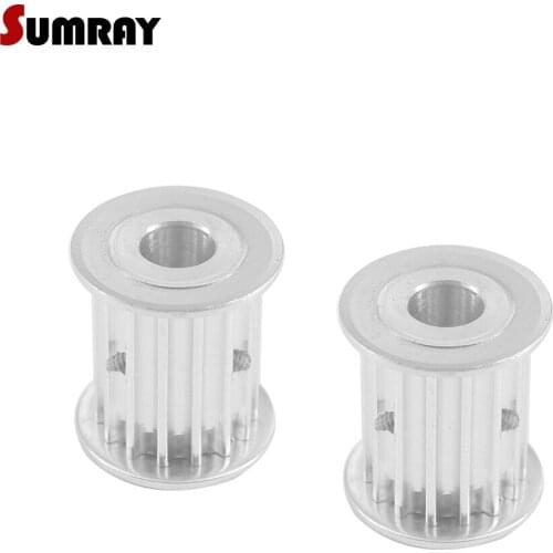 SUMRAY 5M Timing Pulley 15T 5/6/6.35/7/8/10/12mm Bore Stepper Motor Pulley 27mm Width Synchronous Wheel Pulley For Laser Machine