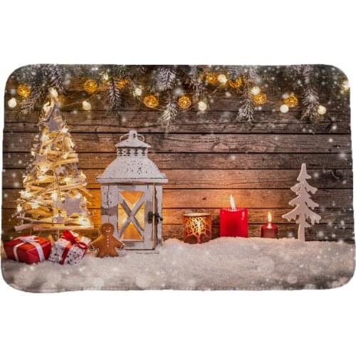 Christmas Rugs 3D RUG Hallway Carpets and Rugs for Bedroom Living Room Carpet Kitchen Bathroom Anti-Slip Floor Mats 3D Mat