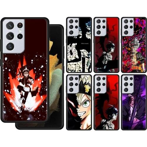 Black Clover Anime Asta Case For Samsung Galaxy S21 S20 UltrA S21 S20 FE S10 S9 S8 Plus S7 Edge S10Lite S10e Cover Silicone
