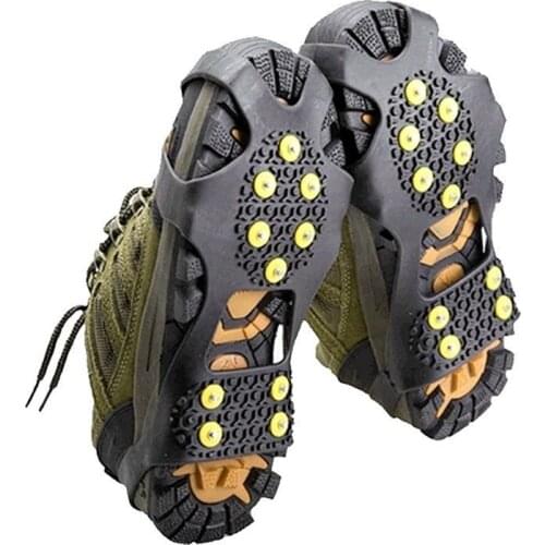Mountain Climbing 10 Tooth Crampons Non-slip Shoe Covers Mountaineering Ice Snow Gripper Overshoes Spike Grips Cleats