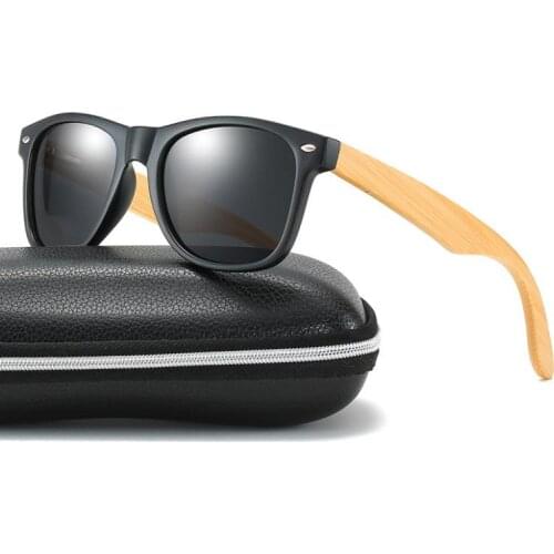 Bruno dunn Sunglasses Men Women Polarized 2020 sun glasses ray Wood Mirror Lens Sun Glasses bamboo Brand Design Shades uv400