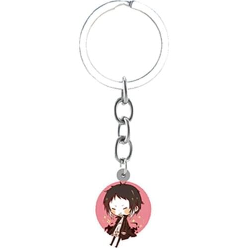 TAFREE 2020 NEW Bungo Stray Dogs Key Chains Epoxy resin Pendant Bag Acrylic Keyring Key-holder Animation Peripheral Jewelry
