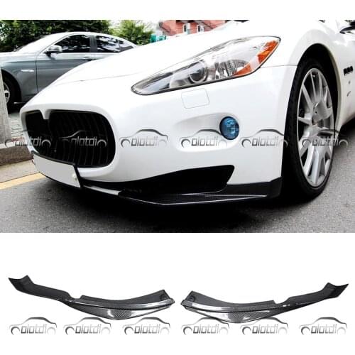 Carbon Fiber Front Corner Bumper Lip Splitters Protector for Maserati Gran Turismo GT GTS 2007-2014
