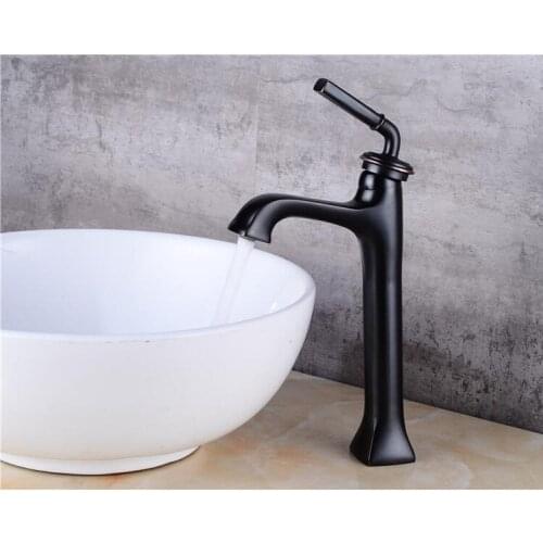 Vidric New Arrivals brass Basin Faucet hot and cold Water Faucet black single lever Wash Faucet Crane bathroom sink faucet basi