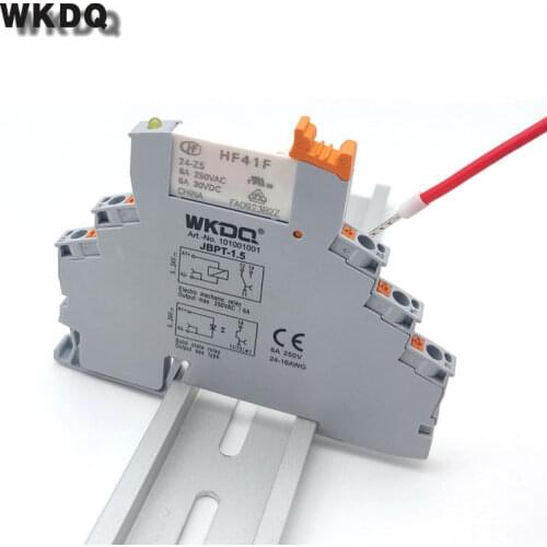 1Pc BPT1.5 Din Rail Terminal Block Push-in Wire Connector Relay Base / Relay Module Plug-in Miniature Relay 5/12/24V BPT 1.5