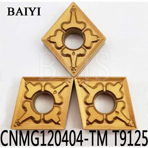 10pcs Tungaloy CNMG120404 TM T9125 carbide insert for turning tools machine type external turning cutter insert