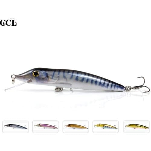 12.5cm 13g Hard Pike Minnow Fishing Lure Floating Jerkbait Wobbler Lures #6 Treble Hooks For Ocean Rivers 3D Eyes