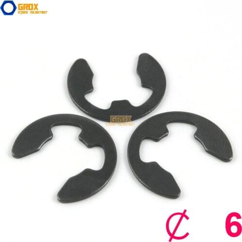 400 Pieces 6mm Steel E Circlip Retaining Ring