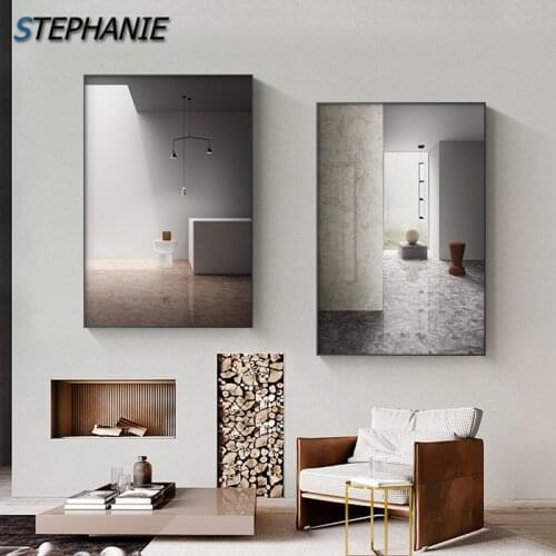 Abstract Modern Building Corner Wall Pictures Nordic Posters and Prints Canvas Painting for Living Room Bedroom Wall Art Decor