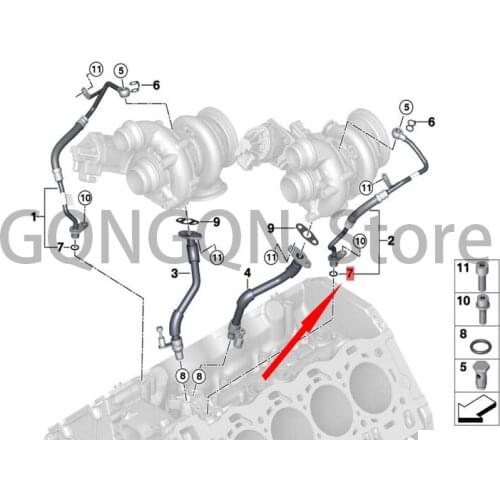 CAR O-ring bm wE92 335i 335xi E90 335i E91 335i E92 335i E60 LCI 535i 535xi E93 335i E82 135i N54 E88135i N54 O-ring Turbocharge