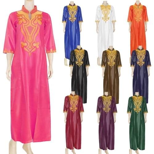 FREE SHIPPING Abaya African Robe batik fabric Ramadan clothes Embroidery Kaftan Jibab Islamic Muslim Dress galabia for women2651