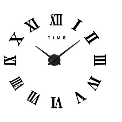 3d Big Acrylic Mirror Wall Clock Diy Clock Still Life Clock Modern Home Decoration Living Room Stickers