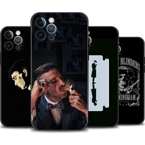 Phone Para For iPhone 12 11 Pro Max XR XS X 7 8 6 6S Plus SE Cover Black Case Soft Capa Peaky Blinders