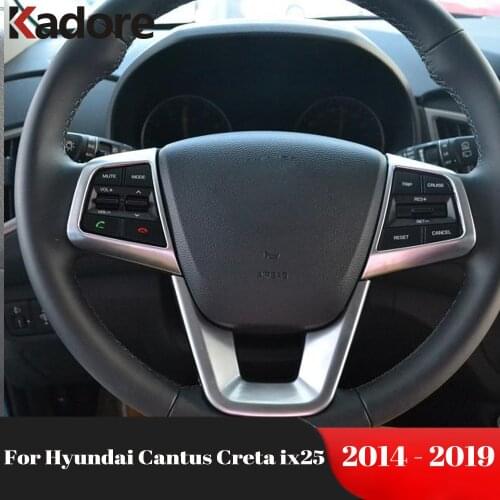 For Hyundai Cantus Creta ix25 2014-2018 2019 Car Styling Steering Wheel Protective Cover Trim Car Sticker Accessories