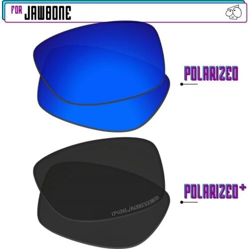 EZReplace Polarized Replacement Lenses for - Oakley Jawbone Sunglasses - Black P Plus-Navy P