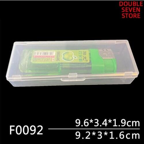 9 cm PP plastic box Long strip translucent office flip storage box QTY 1PCS