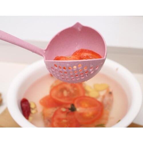 Kitchen Accessories Cooking Shovels Long Handle Melon Scoop Plastic Spoon Colander Soup Vegetable Strainer Kitchen Gadget Tools