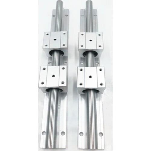 2 sets SBR 25mm linear rail 350mm length with 4 pcs linear guide unit SBR25UU for cnc