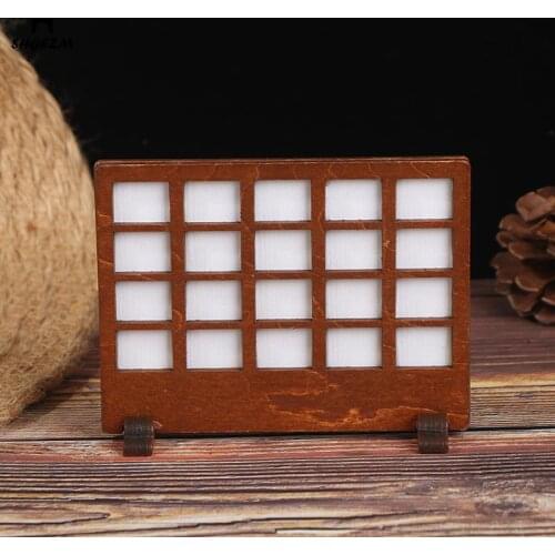 Dollhouse Miniature Wooden Screen 1/12 Dolls House Bedroom Life Scene Ornament