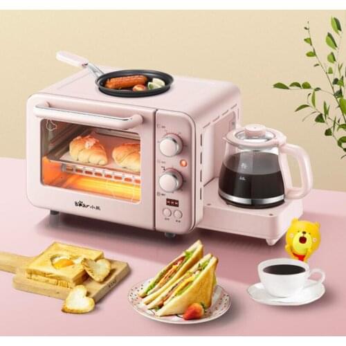 Multifunction Breakfast machine toaster Milk heater Home use cake coffee Pizza Three in one electric oven