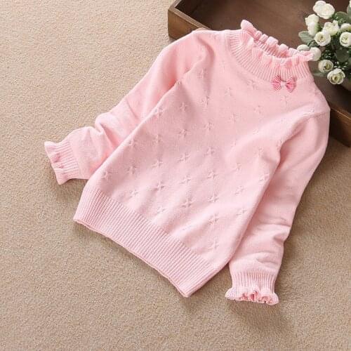 2018 Fashion New Spring Autumn Winter Baby Girls Kids Infant Warm Knitting Sweater Pullover Solid Top Toddler Clothes Clothing
