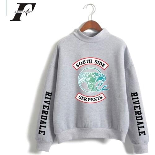 New Riverdale Season 4 south side serpents riverdale NEW Print Women/Men Clothes Turtlenecks Long Sleeve High collar sweatshirt