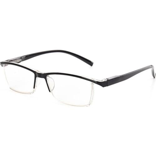 New Film Women Reading Glasses Men Presbyopia Eyeglasses Spring Leg Ultralight Black PC Frame Resin Lenses 1.0-4.0 R281