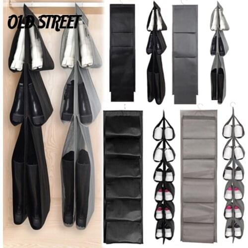 6-pocket hanging tote bag, cabinet storage bag, transparent storage bag, transparent wall door, sundries shoe bag with hanging b