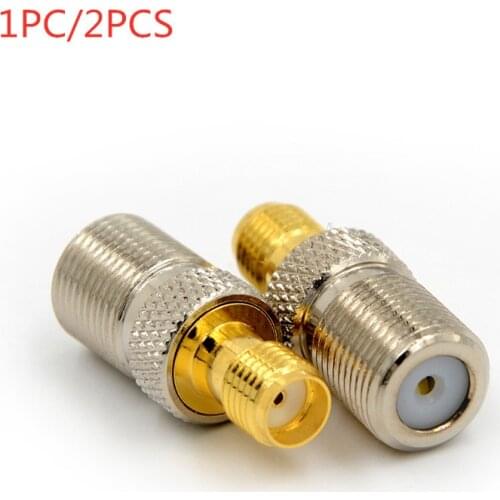 1pc/2pcs Straight RF Coax Adapter F To SMA Convertor F Female To SMA Female Connector F Type Female Jack To SMA Female Plug