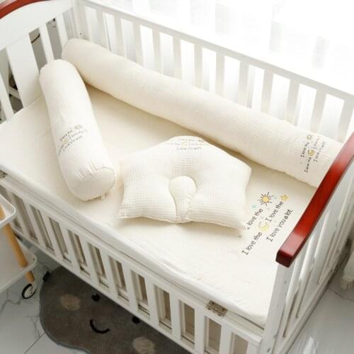 Removable Cotton Waffle Strip Cylindrical Multifunctional Pillow Pregnant Maternity Pillow Anti-Collision Pillow Bed Bumper