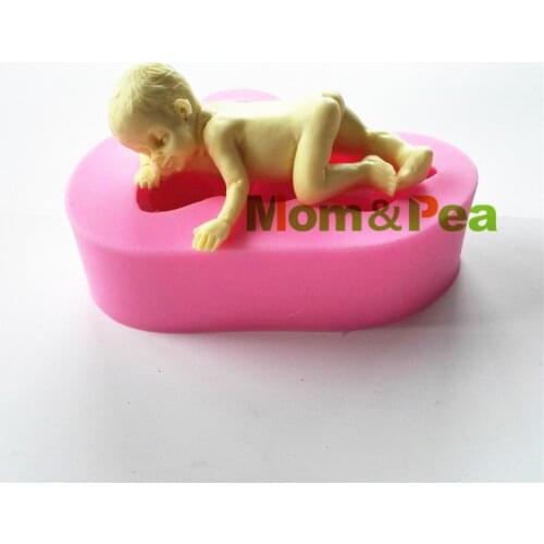Mom&Pea 0670 Free Shipping Baby Shaped Silicone Mold Cake Decoration Fondant Cake 3D Mold