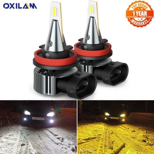 2Pcs H8 H11 LED Canbus PSX24W H10 H27 880 881 LED Car Fog Lights Bulb 5202 9005 9006 DRL Driving Lamp 3000K 6000K White 12V 24V
