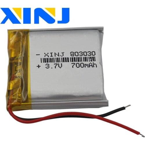XINJ 3.7V 700mAh Polymer LiPo Battery 803030 For Measuring Instrument GPS Sat Nav Music Player Driving Recorder Camera Car DVR