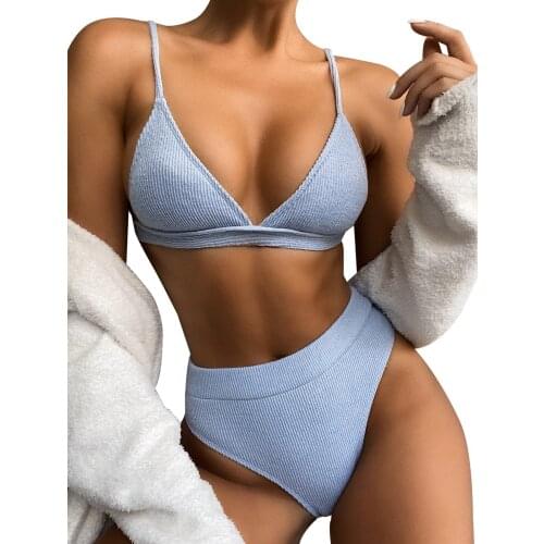 Ladies Swimwear High Waist Triangle Women Sexy Swimsuit soft comfortable super cute Fashionable and Sexy Style without underwear